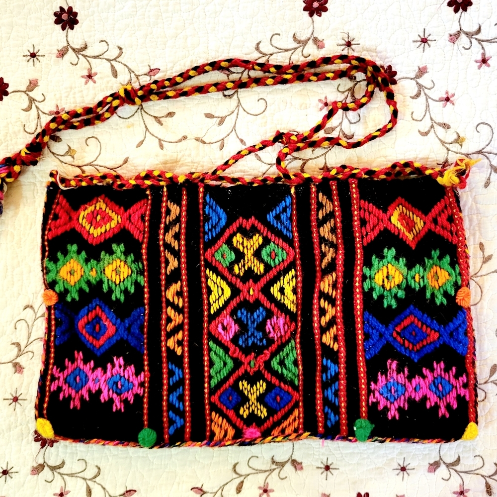 Vintage 60's Crochet Purse/Backpack Satchel